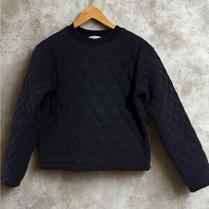 Navy Blue Athleta Quilted Sweatshirt